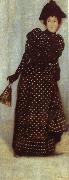 Jozsef Rippl-Ronai Lady in a Polka-Dot Dress USA oil painting artist